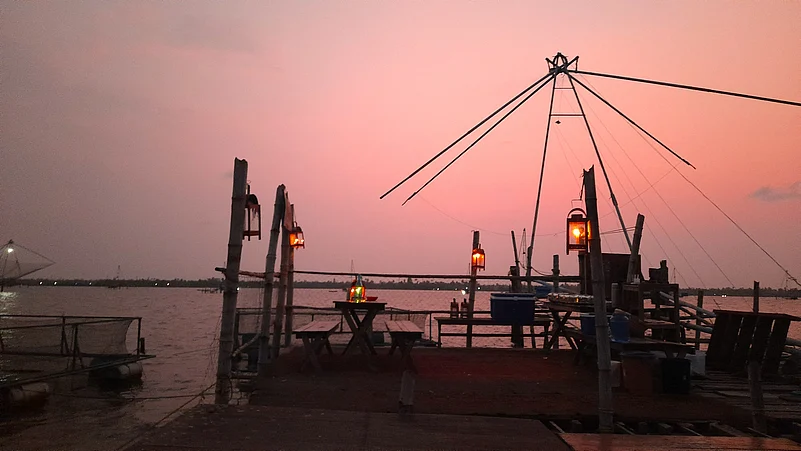 A twilight dining experience on the iconic Chinese fishing net of Veeranpuzha